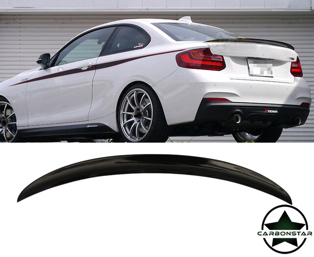 Cstar Heckspoiler GFK Hochglanz Schwarz Performance passend für BMW F22 F87 M2 + Competition