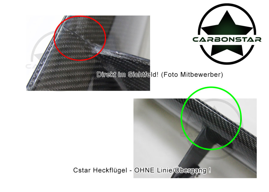 Cstar Spiegelkappen Carbon 2x2 ABS NO COVER passend für BMW E90