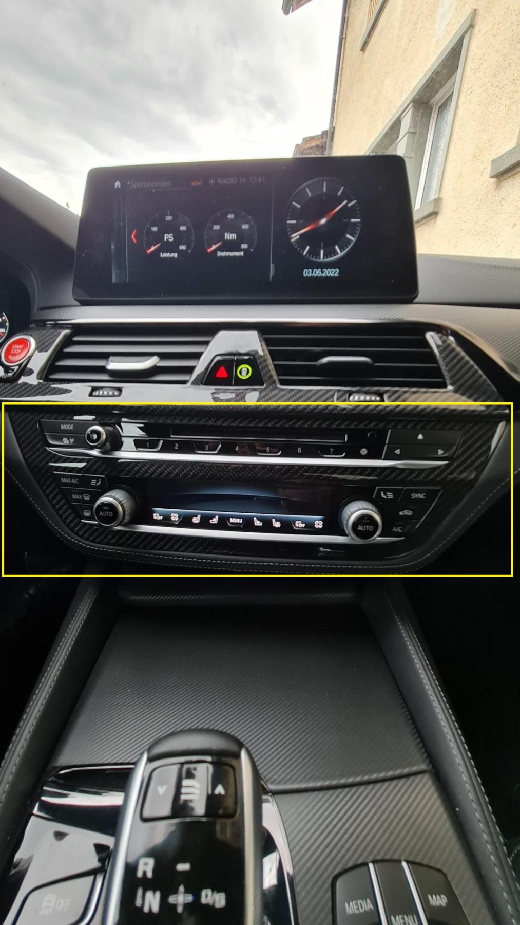 Passend für BMW 5 5er G30 G31 Carbon Lüftung Luftauslass Klima Rahmen  Blende 