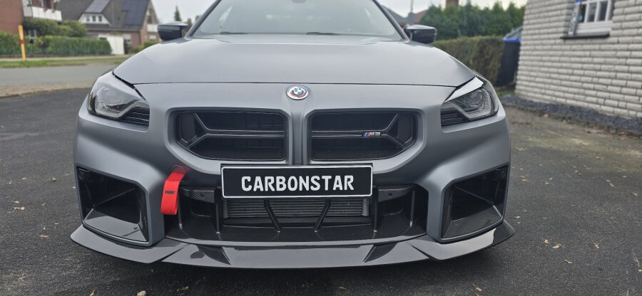 Cstar Voll Carbon Lufteinlässe vorne mitte Luftkanal Air Ducts passend für BMW G87 M2