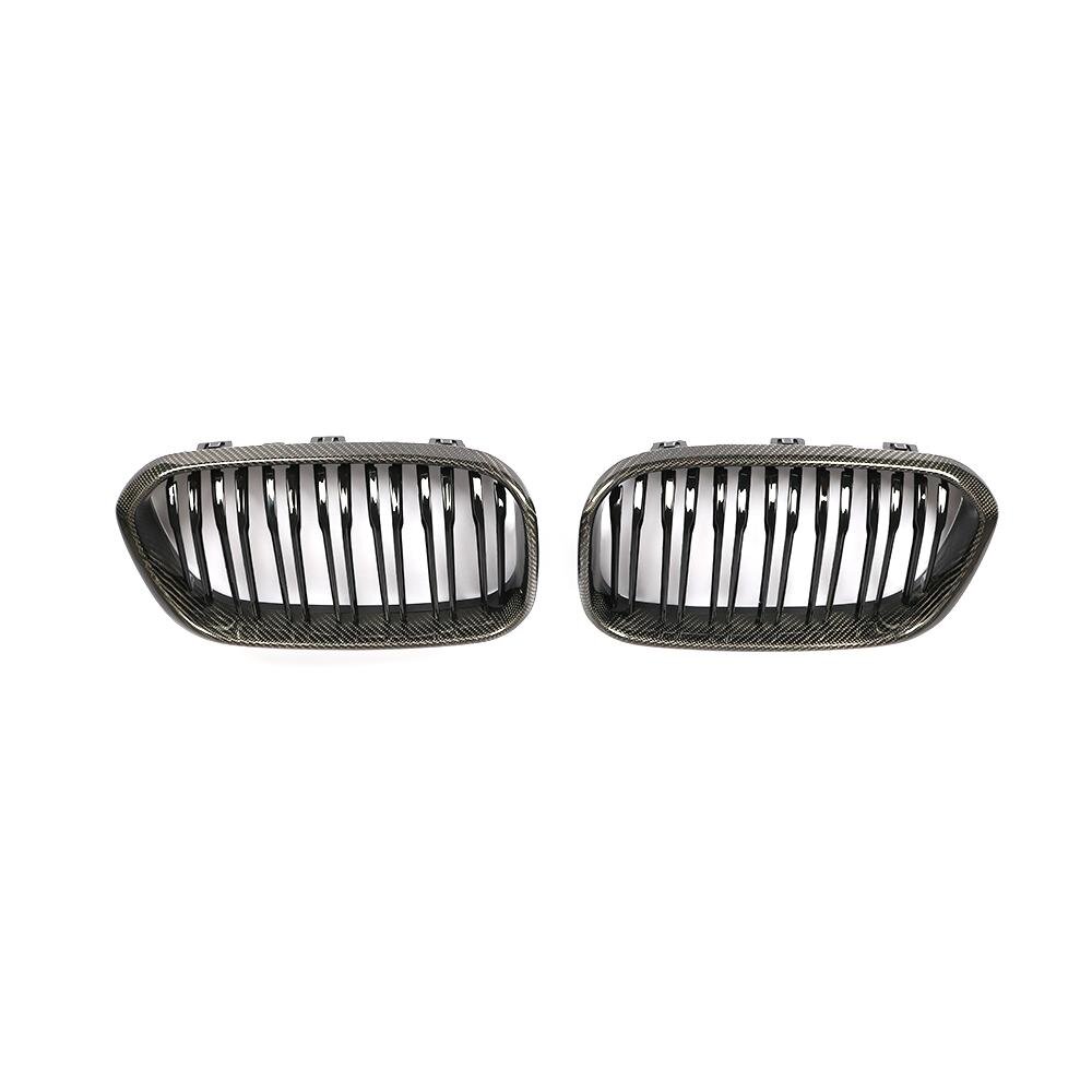 Cstar Carbon ABS Nieren Grill Hochglanz Schwarz Doppelsteg passend für BMW F20 F21 LCI Facelift