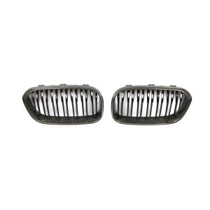 Cstar Carbon ABS Nieren Grill Hochglanz Schwarz Doppelsteg passend für BMW F20 F21 LCI Facelift